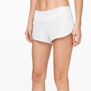NWT Lululemon Speed Up Short *2.5" White - Size 14